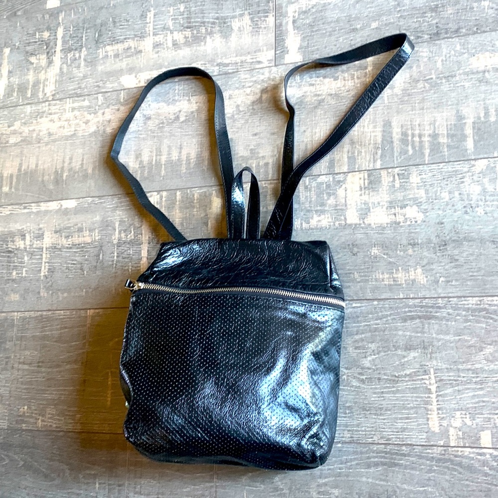 Latino leather backpack purse